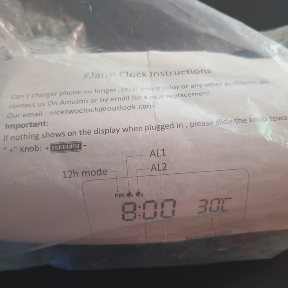 Digital Wooden Alarm Clock with Wireless Charging - Picture 5 of 5